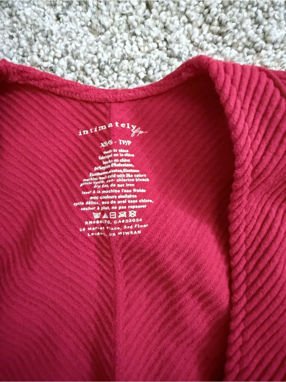 Free People Women’s Deep V Ribbed Tank Top - Red